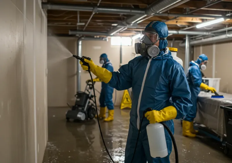 Basement Sanitization and Antimicrobial Treatment process in Punaluu, HI