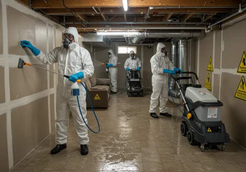 Basement Moisture Removal and Structural Drying process in Punaluu, HI